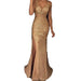 Dio Women's Luxury Bling V Neck Mermaid Split Long Dress Party Dress Evening Dress - Dio Kollections