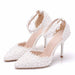 Dio Women's Elegant Flower Pumps High heel Platform Bridal Wedding Shoes - Dio Kollections
