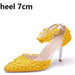 Dio Women's Luxury Flower Pumps High heel Platform Bridal Wedding Shoes - Dio Kollections