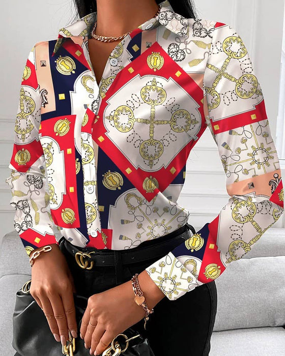 Dio Women's Sexy Vintage Shirt & Blouse Long Sleeve Vintage Casual Tops - Dio Kollections