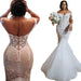 Dio Women's Plus Size off Shoulder Lace Nigerian Mermaid Wedding Dress - Dio Kollections