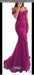 Dio Women's Elegant Off Shoulder Boat Neck Lace Appliques Mermaid Evening Dresses - Dio Kollections