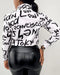 Dio Women's Sexy Letter Print Casual Long Sleeve Office Lady Shirts - Dio Kollections