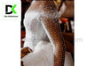 Dio Womens Charming Sheer Neck Long Sleeves Heavy Beaded Mermaid Wedding Dresses With Detachable