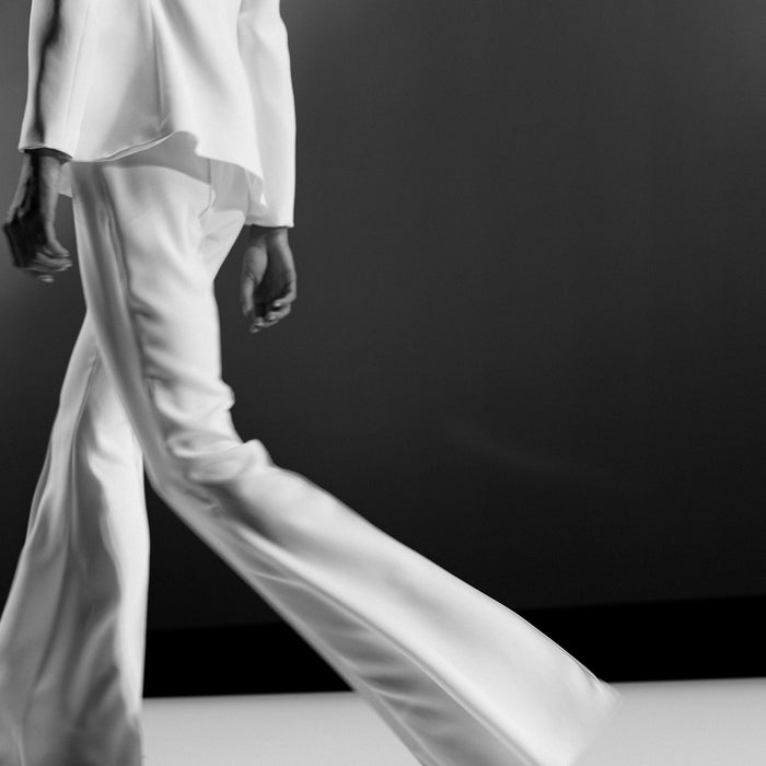 a person wearing a white outfit