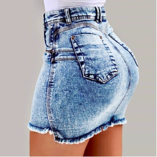 Dio Enticing Summer Casual High Waist Mini Denim Skirt Slim Bodycon Short Jeans Skirt - Dio Kollections