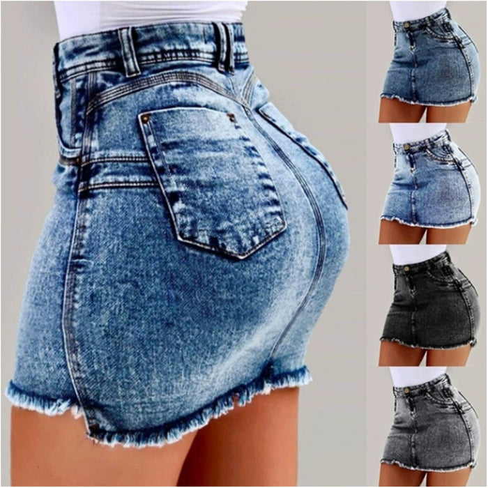 Dio Enticing Summer Casual High Waist Mini Denim Skirt Slim Bodycon Short Jeans Skirt - Dio Kollections