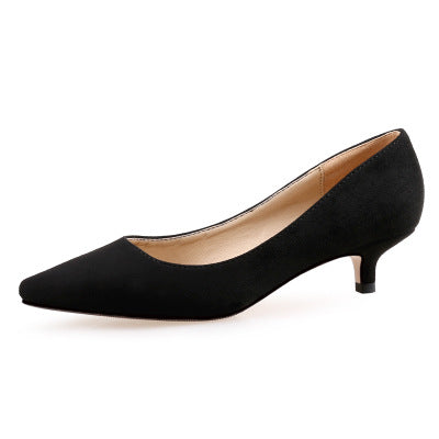 Black shoe on a white background