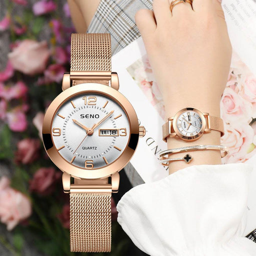 Quartz Watch Luminous Waterproof Dual Calendar Female Student Fully Automatic - Dio Kollections
