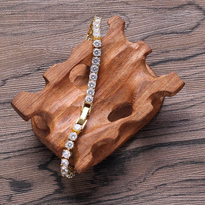 Dio Geometrical Copper Easy Buckle Bracelet with Zircon Accents - Dio Kollections