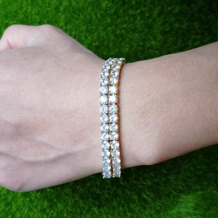 Dio Geometrical Copper Easy Buckle Bracelet with Zircon Accents - Dio Kollections