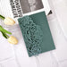 10 Pieces Forest Green Laser Cut Tri-fold Wedding and Birthday Invitation Card Kit - Dio Kollections