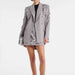New Gray Suit Skirt Heavy Bead Sequin Fashion Short Skirt Set Two-Piece Set - Dio Kollections
