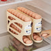 Egg holder with eggs in a refrigerator