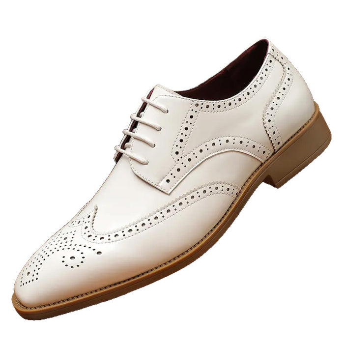 British Style Leather Business Formal Pointed Toe Men's Shoes