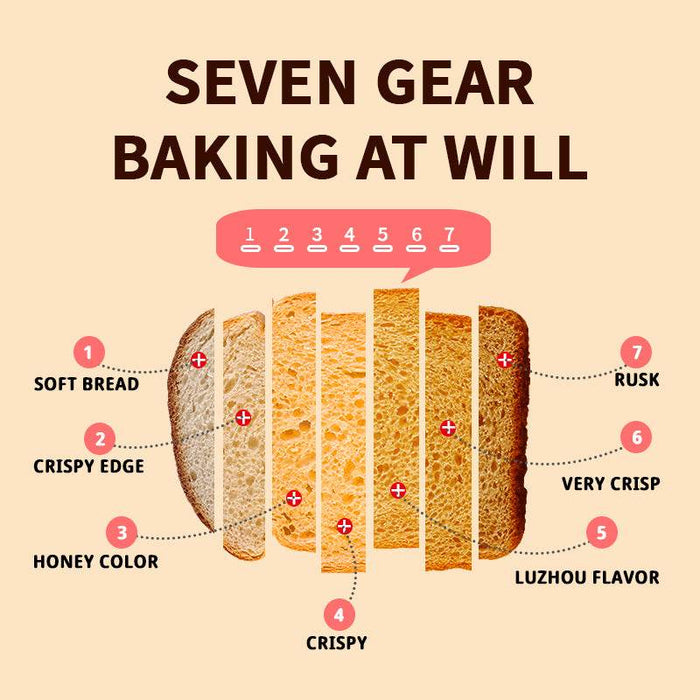 Diagram of bread texture with labeled stages on a beige background