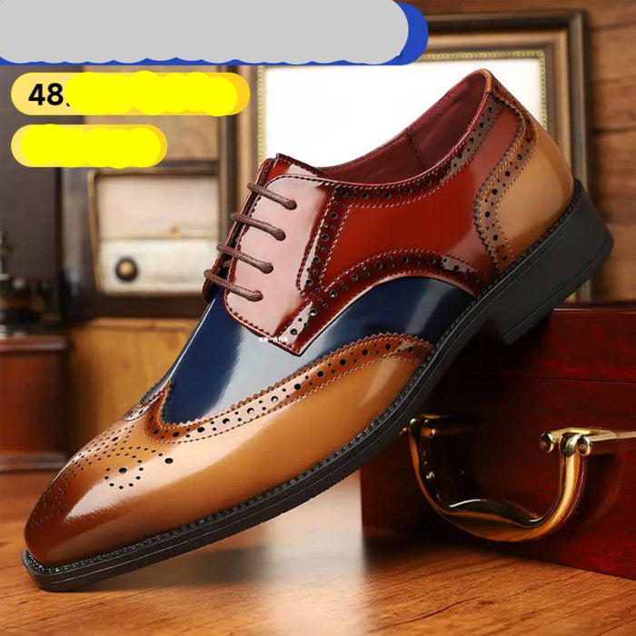 British Style Leather Business Formal Pointed Toe Men's Shoes