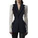 Dio Women's Elegant Slim Fit Black Lace Splicing Blazer - Dio Kollections