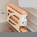 A cream-colored refrigerator egg organizer filled with brown eggs, shown inside a fridge with dimension labels reading 18cm and 7cm, plus an orange text badge.