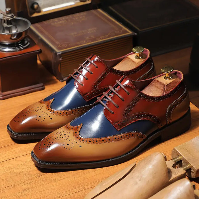 British Style Leather Business Formal Pointed Toe Men's Shoes