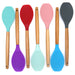 Dio 11pcs Wooden Handle Silicon Utensil Kitchenware Cookware Spatula Soup Spoon Brush Ladle Pasta Colander Non-stick Kitchen Tools - Dio Kollections