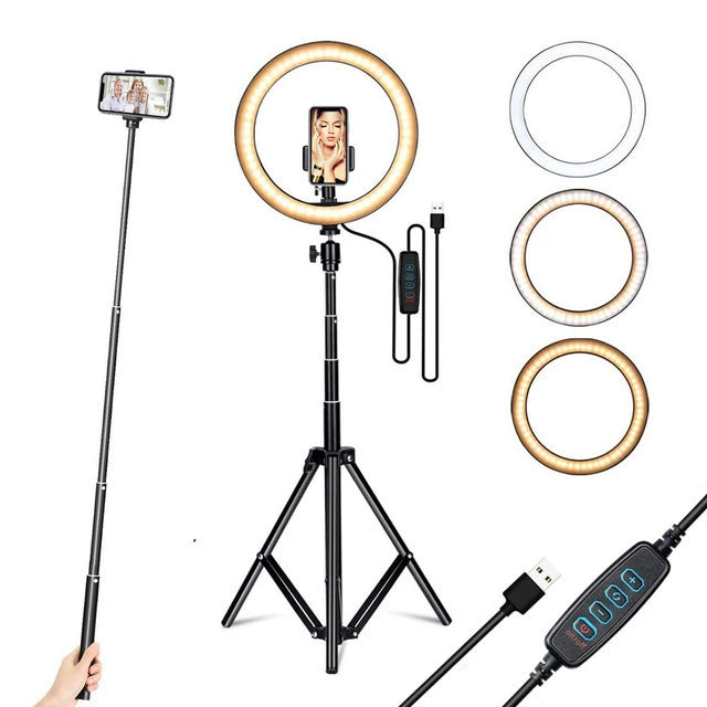 Dio LED Selfie Ring Light with Tripod Stand for Phone Photography & Live Streaming - Dio Kollections