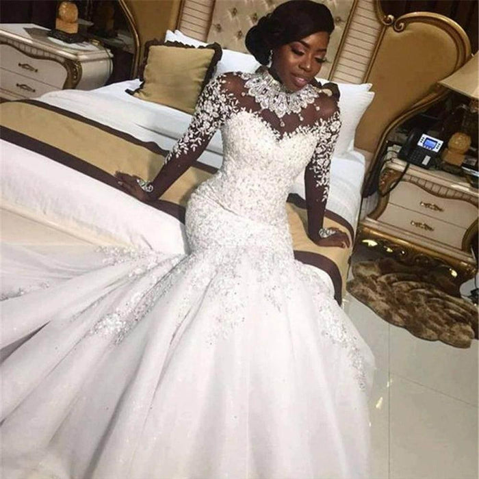 Dio Chic Crystal Beads Mermaid Wedding Dress Affordable Dio Kollections Dio Chic Crystal Beads Mermaid Wedding Dress Affordable Dio Kollections