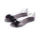 Dio Spring/Summer Transparent Jelly Bow Crystal Flat Sandal - Dio Kollections