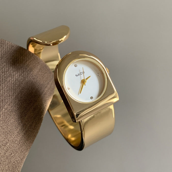 High-end Diamond Face Bracelet-Style Women's Quartz Watch