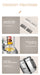 Product features infographic for a stainless steel barbecue stick set, showing the product name, a close-up of the metal sticks, oil filtering with a skewer, and a stainless steel escutcheon.