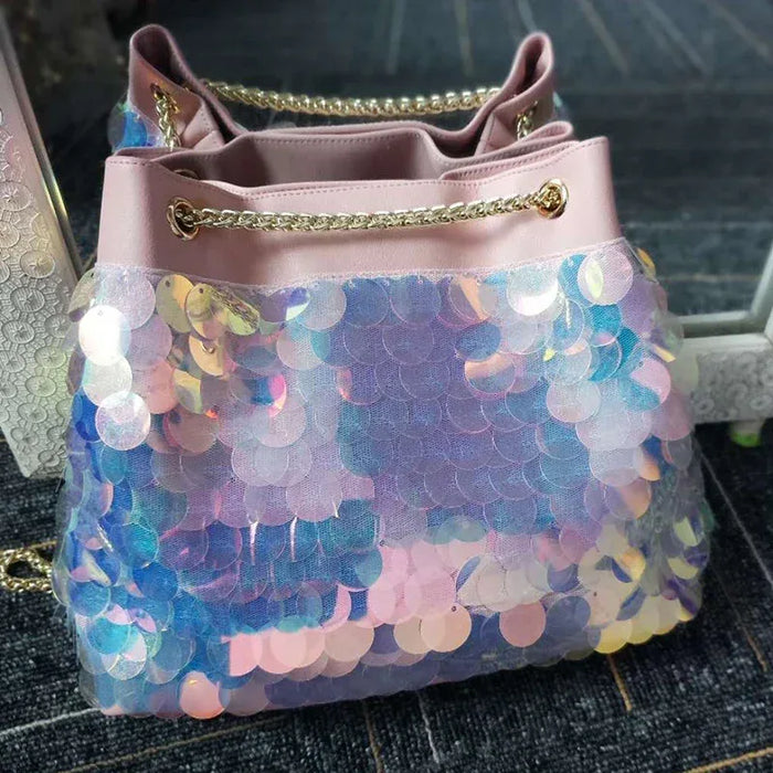 Trendy Sequined Chic Chain Bag Girl Tote Women's Crossbody Shoulder Bag