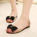 Dio Spring/Summer Transparent Jelly Bow Crystal Flat Sandal - Dio Kollections