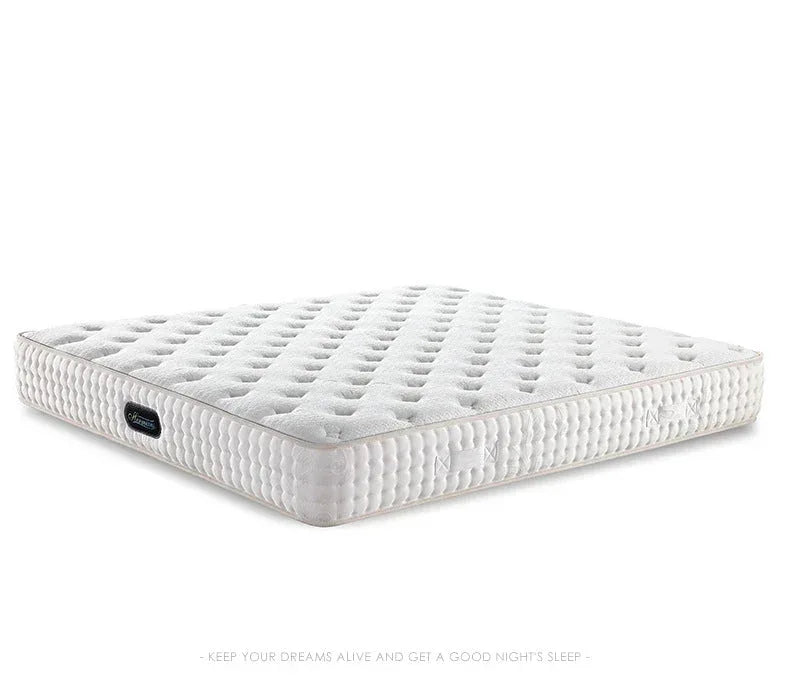 Mattress with brand logo on a white background