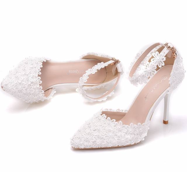 Dio Women's Luxury Flower Pumps High heel Platform Bridal Wedding Shoes - Dio Kollections