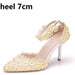 Dio Women's Stylish Flower Pumps High heel Platform Bridal Wedding Shoes - Dio Kollections