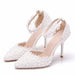 Dio Women's Stylish Flower Pumps High heel Platform Bridal Wedding Shoes - Dio Kollections