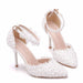 Dio Women's Elegant Flower Pumps High heel Platform Bridal Wedding Shoes - Dio Kollections