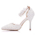 Dio Women's Stylish Flower Pumps High heel Platform Bridal Wedding Shoes - Dio Kollections