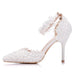 Dio Women's Elegant Flower Pumps High heel Platform Bridal Wedding Shoes - Dio Kollections