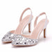 Dio Women's Rhinestone Elegant Pointed 10CM High Heel Wedding Bridal Shoes - Dio Kollections