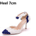 Dio Women's Stylish Flower Pumps High heel Platform Bridal Wedding Shoes - Dio Kollections