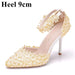 Dio Women's Elegant Flower Pumps High heel Platform Bridal Wedding Shoes - Dio Kollections