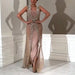 Dio Pink Beaded Two Pieces Luxury Sparkle Evening Dress Sequins Prom Party Gowns - Dio Kollections