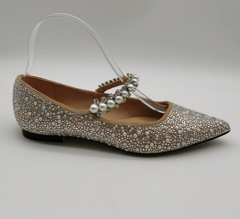 Dio Crystal Queen Apricot Stiletto Wedding Pumps - Dio Kollections