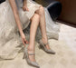 Dio Crystal Queen Apricot Stiletto Wedding Pumps - Dio Kollections