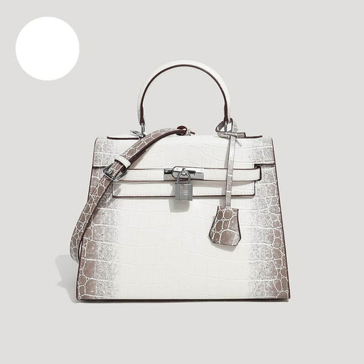 Fashion Trend Kelly Bag Crocodile Pattern Hand luggage Shoulder Versatile Crossbody Bag - Dio Kollections