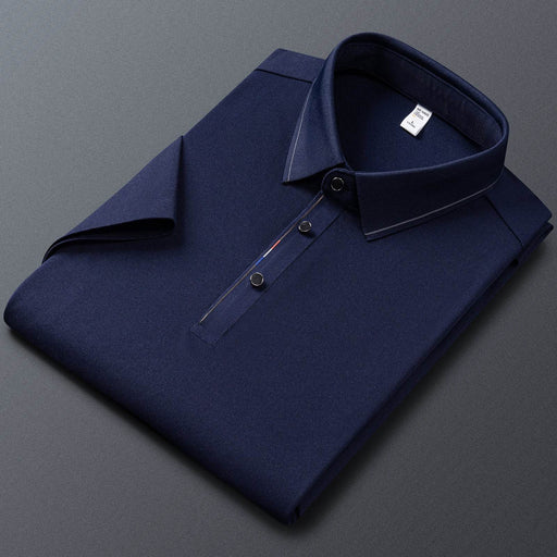Cotton Short-sleeved Polo Shirt Men's Business Casual Lapel Solid Color Shirt - Dio Kollections