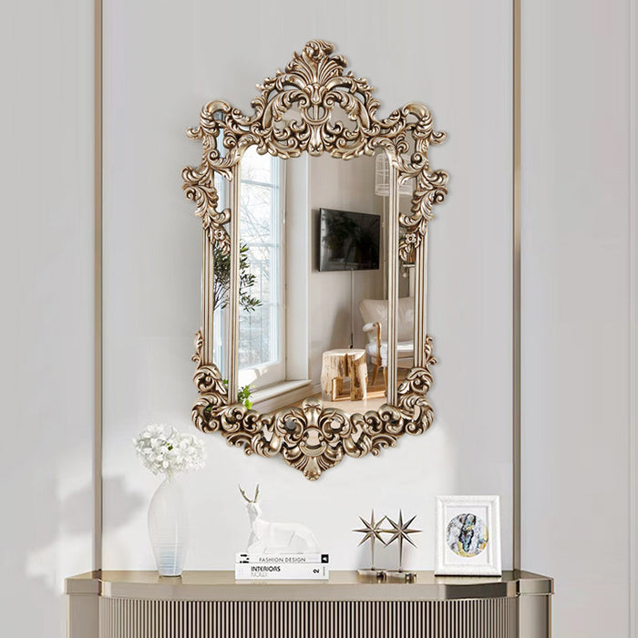 French Carved Bathroom Bedroom Makeup Living Room Decorative Mirror