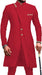 Red traditional coat with gold buttons on a white background