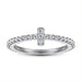 S925 Silver Women's Sterling Row Ring Same Row Diamond Zircon Women's Silver Ring Z+2 1/2 - Dio Kollections